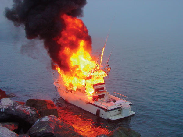 Boat on Fire