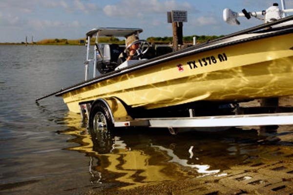 Backing the Boat Trailer Down the Ramp