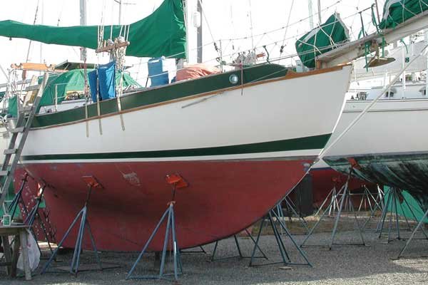 Sailboat Stored on Jackstand