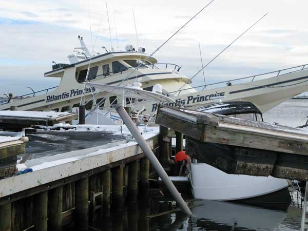 Superstorm Sandy Damage at Staten Island Marina