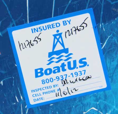 Insured by BoatUS Sticker