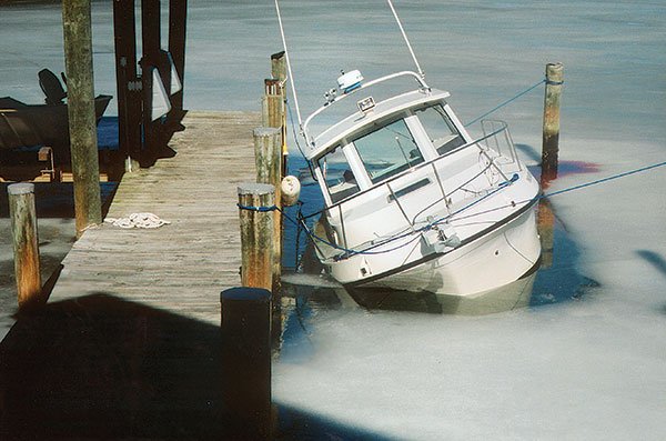 Sinking Powerboat