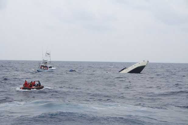 Boat Sinking in the Ocean