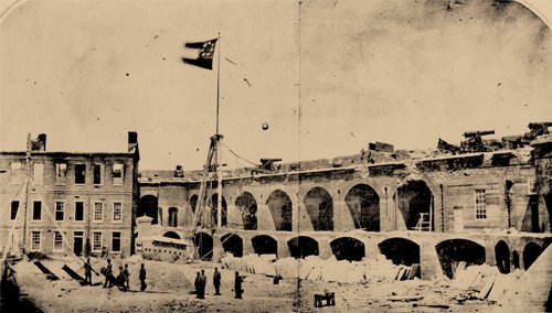 Fort Sumter under the Confederate Flag. (Photo: The National Archives)