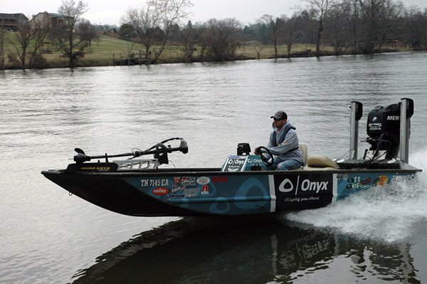 Ott DeFoe Running His Bass Boat