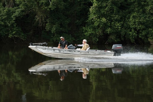 Anglers Boating on the Amazon River