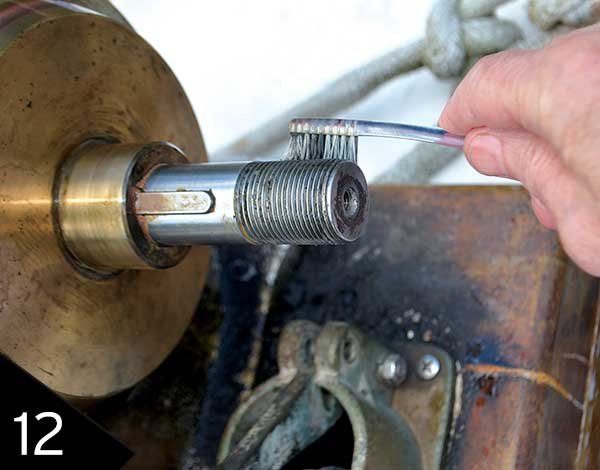 Cleaning the Shaft Using a Toothbrush