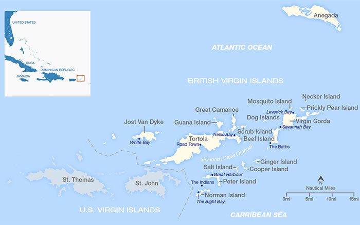 British Virgin Islands map