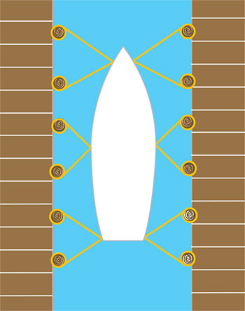 Hurricane tie up illustration
