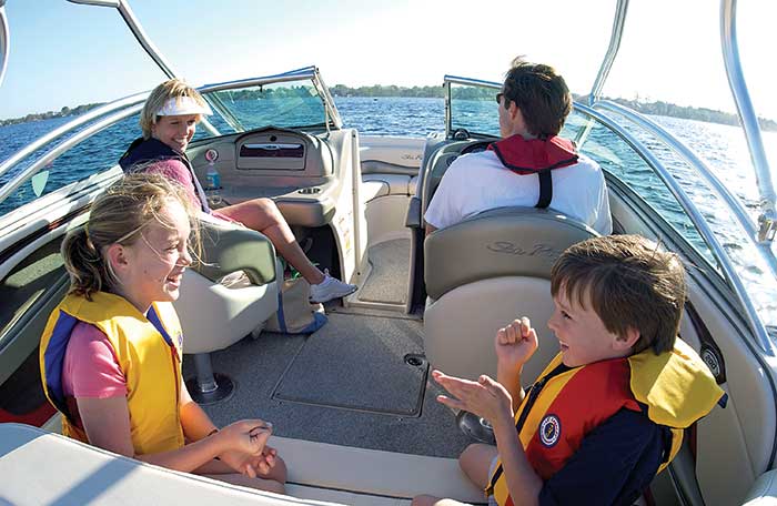 Family boating fun