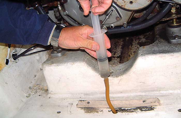 Access hole to pump water out