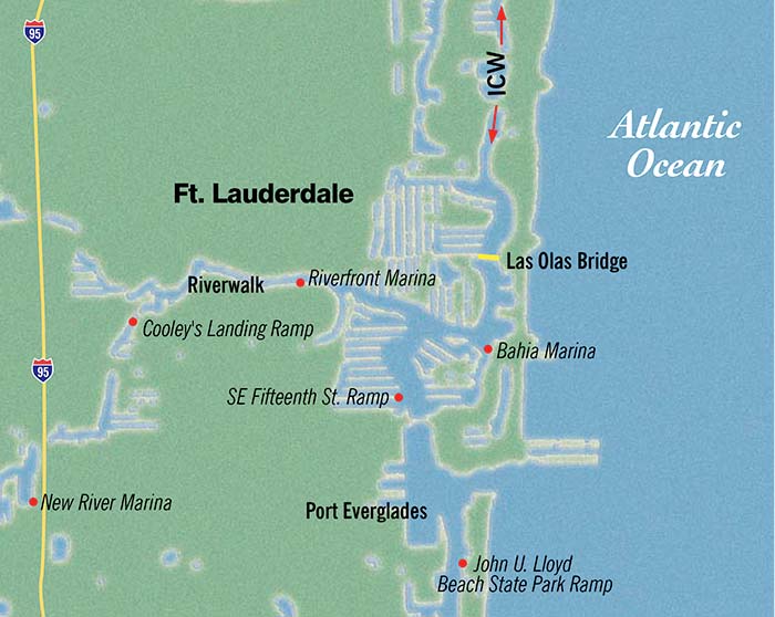 Fort Lauderdale Florida area map
