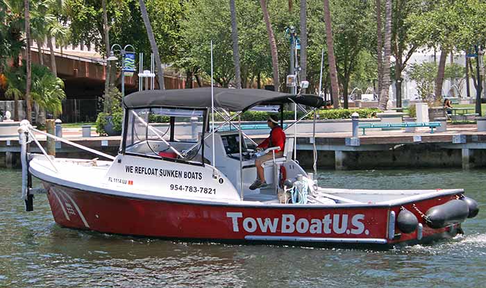 TowBoatUS vessel moored by dock