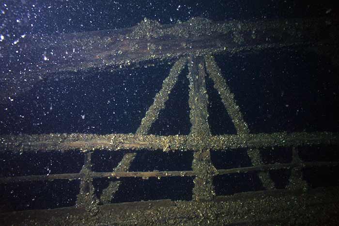 Westmoreland arches seen from underwater