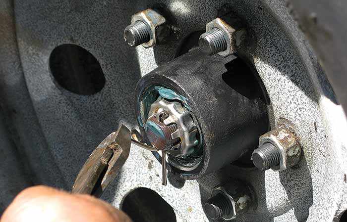 Installing new cotter pin