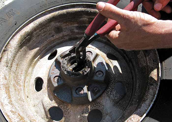 Removing grease seal