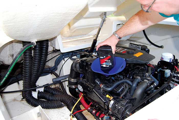 Winterizing boat engine