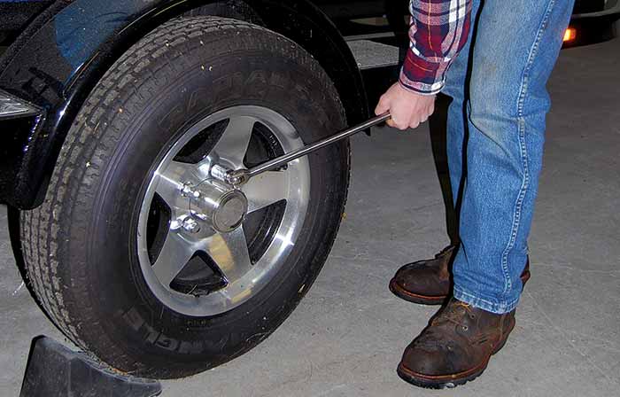 Wrenching lug nuts free