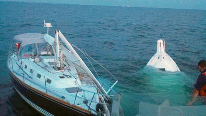 Sailboat and powerboat collision