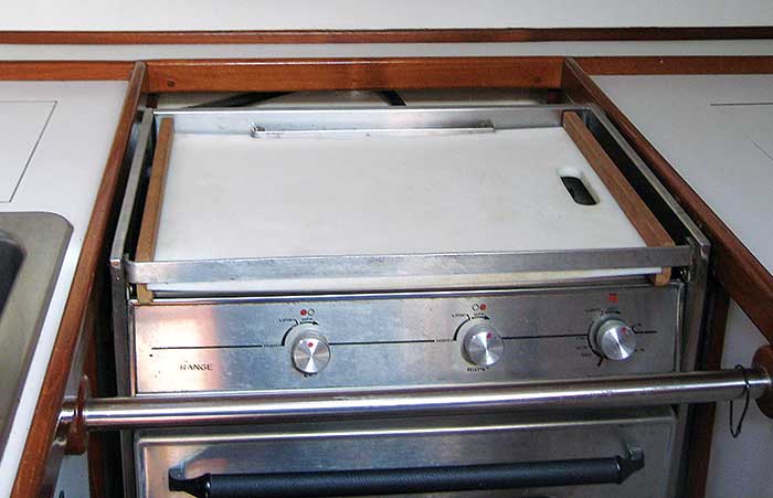 Built-in cutting board