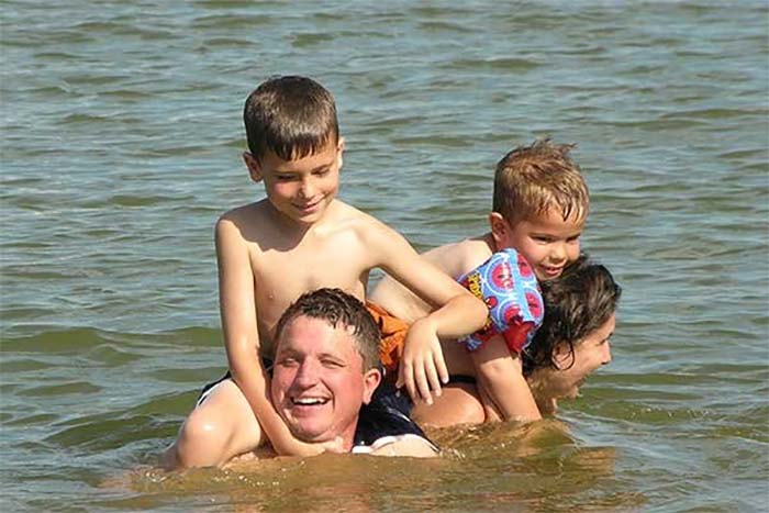 Swimming with the kids