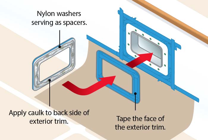 Portlight replacement step 5 illustration