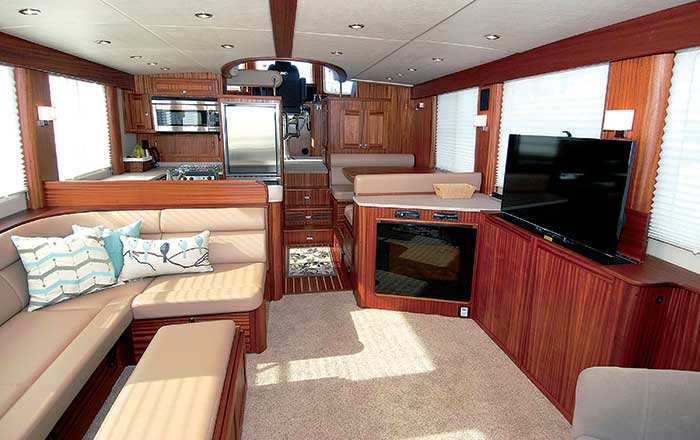 American Tug 485 cabin interior