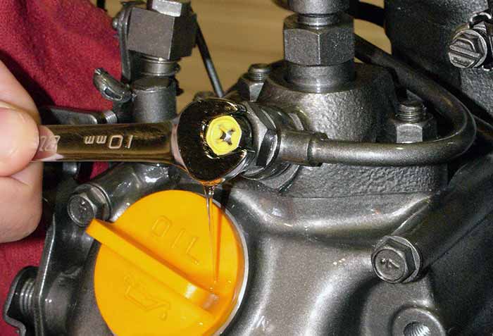 Release screw in fuel delivery line