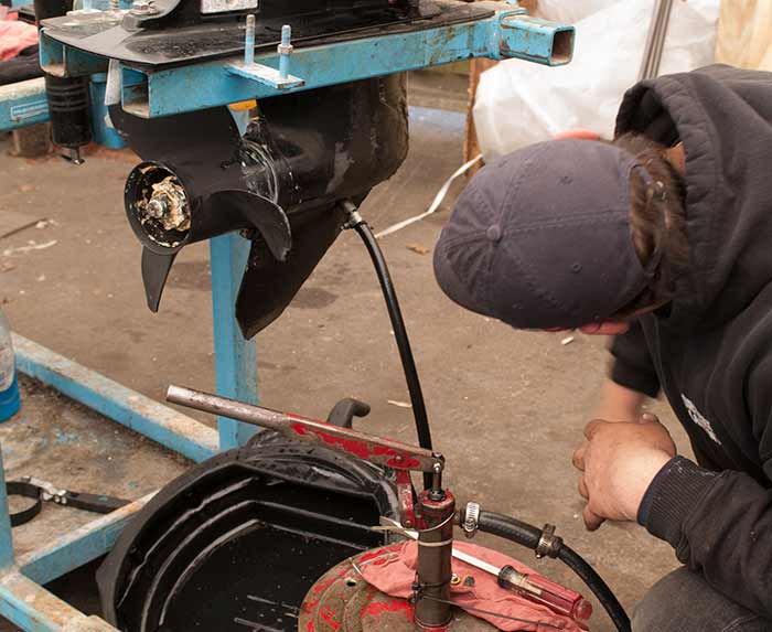 Refill gearbox with oil