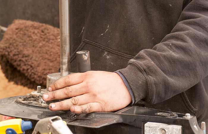 Sliding housing down