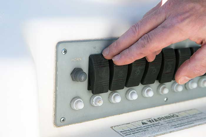 Manual override at helm