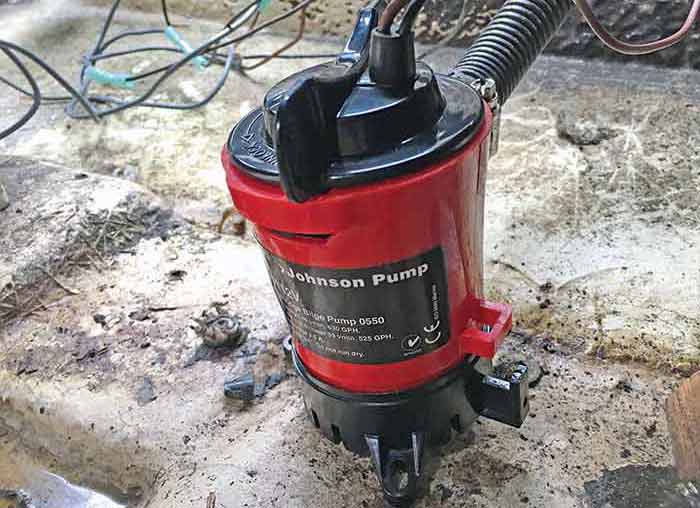 Screw new pump in place
