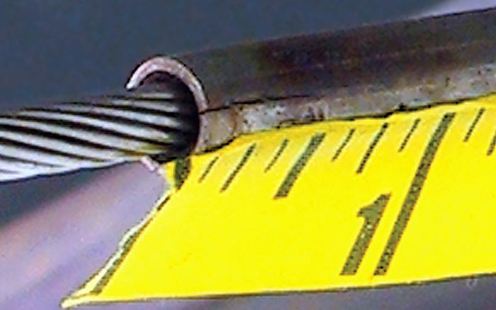 Cracked swag fitting