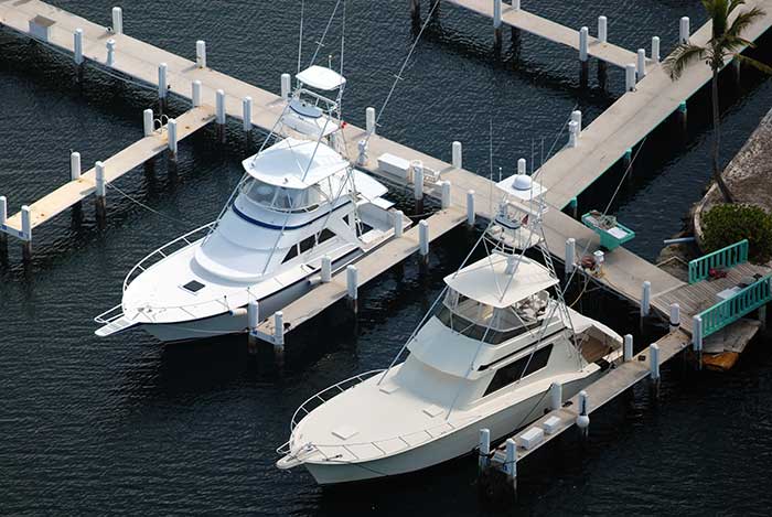 Charter boats in the Bahamas
