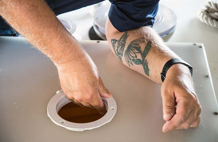 Apply bead of sealant