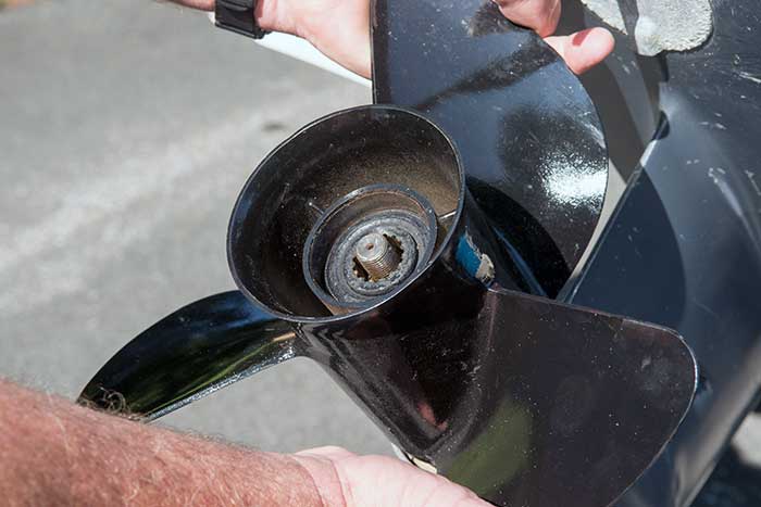 Removing nut and washer