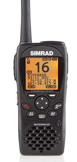 Simrad hand-held VHF radio