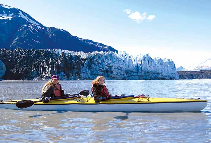 Kayaking by Margerie Glacier