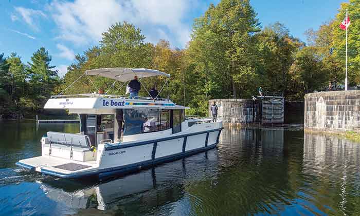 LeBoat locking Rideau Canal