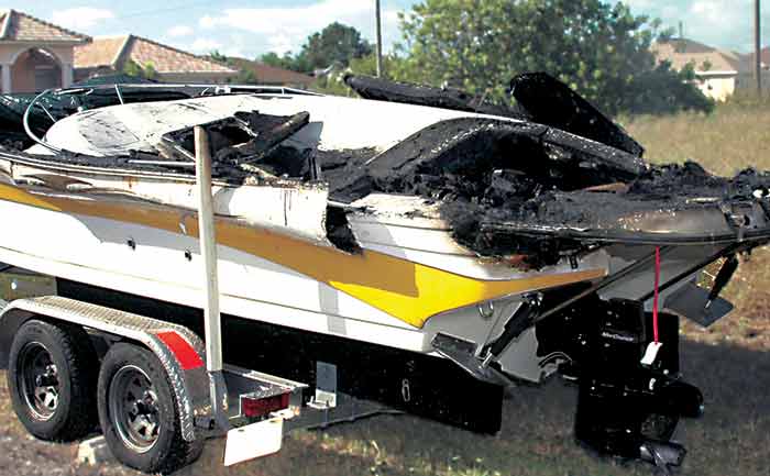 Boat fire