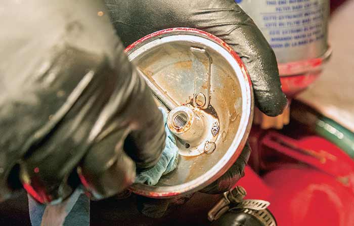 Wiping with a paper towel