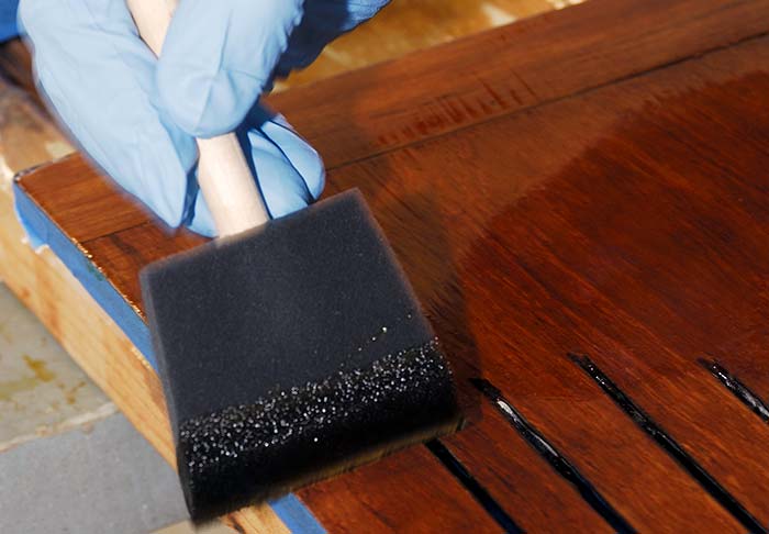 Varnishing with a foam brush