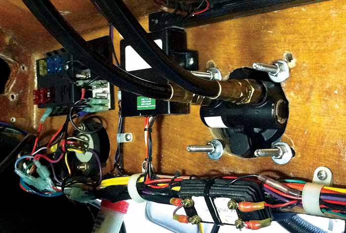 Rear view of hydraulics system