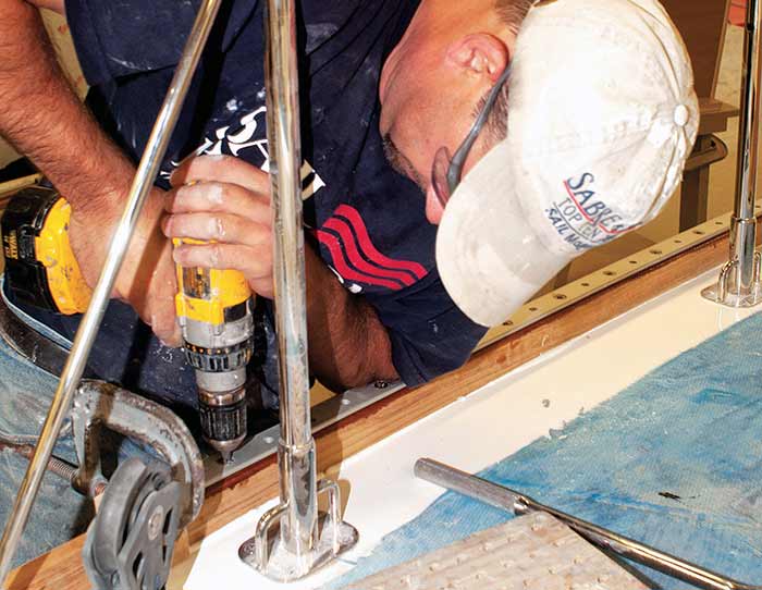 Backing plate installation