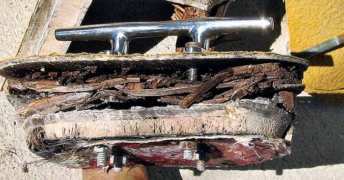 Damaged backing plate