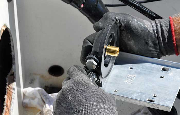 Attaching new filter mount assembly