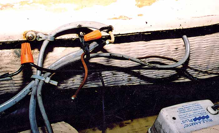 Bilge pump wiring