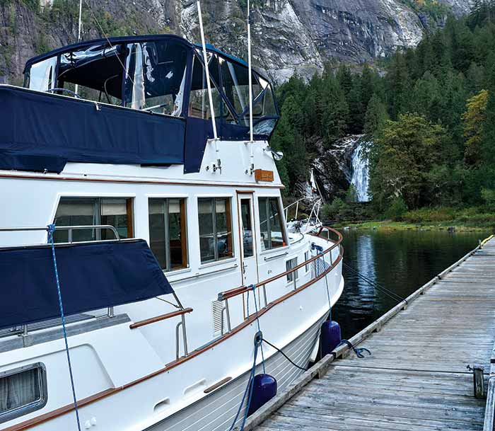 Bonum Vitae at the base of Chatterbox Falls in Princess Louisa