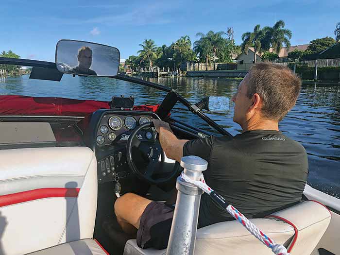 Heading out to open water for some watersports fun