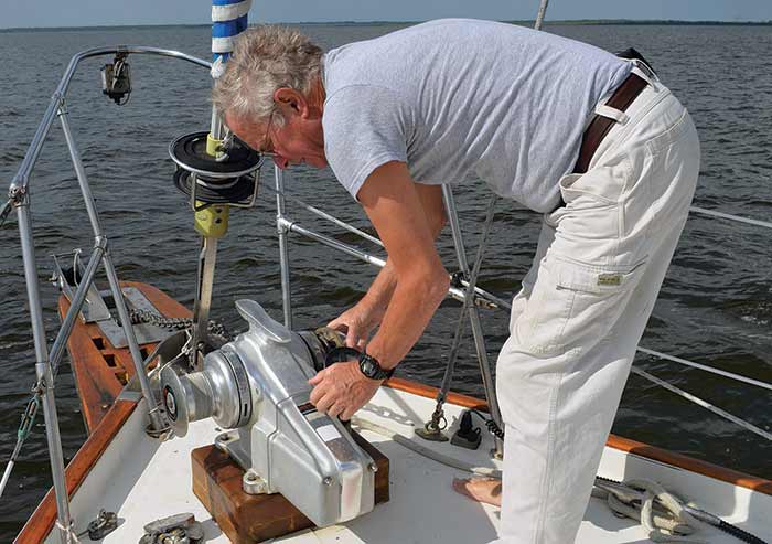 Preparing to pull anchor